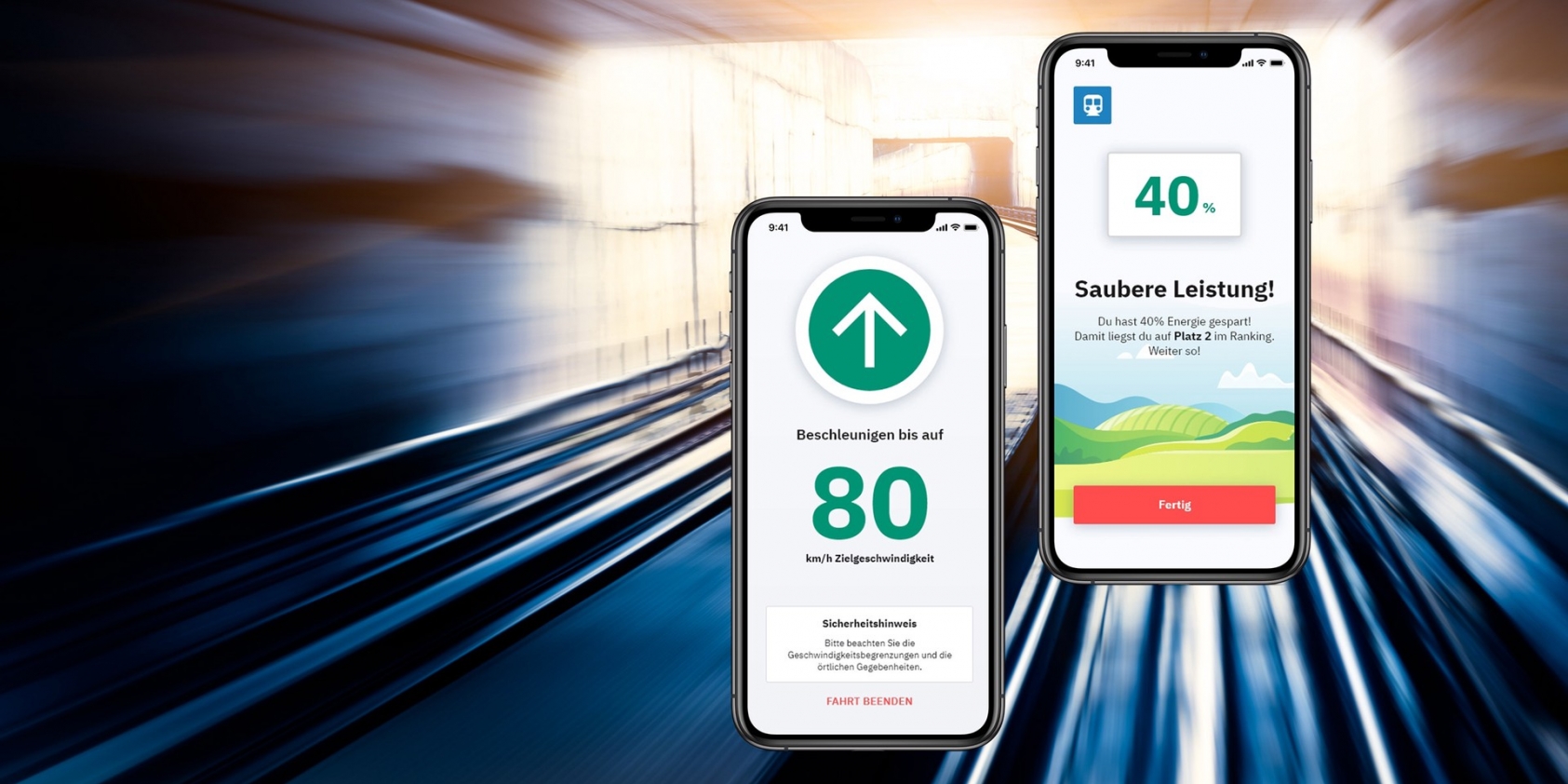 Screens der mit dem Fraunhofer-IFF entwickelten App für die Verbesserung der Effizienz im Schienenverkehr.